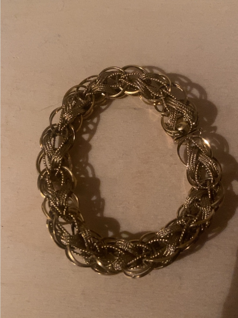 Gold-filled braided Chain charm Bracelet - Women Jewelry